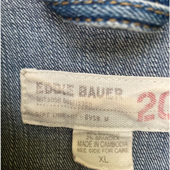 Eddie Bauer jeans jacket mid wash, XL - Picture 7 of 9